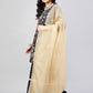 InWeave Black Tropical Sharara Set Gold Or Dupatta - Swadesiicart
