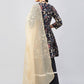 InWeave Black Tropical Sharara Set Gold Or Dupatta - Swadesiicart
