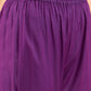 InWeave Women's Violet Neck Patti Halter Kurta Set W Violet Badhani Dupatta - Swadesiicart