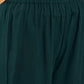 InWeave Women's Dark Green Neck Patti Halter Kurta Set Red Green Or Dupatta - Swadesiicart