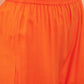 InWeave Women's Orange Sleeveless Flared Kurta Set Offwhite Multi Floral Or Dupata - Swadesiicart
