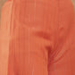 InWeave Women's Light Rust Lurex Kurta Set W Orange Big Or Dupatta - Swadesiicart