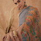 InWeave Women's Light Grey Lurex Kurta Set Multi Garden Or Dupatta - Swadesiicart