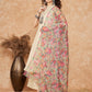 InWeave Women's Cream Lurex Kurta Set Pear Green Pink Or Dupatta - Swadesiicart