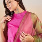 InWeave Fuchsia Olive Lurex Set - Swadesiicart