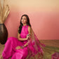 InWeave Fuchsia Olive Lurex Set - Swadesiicart