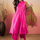 InWeave Fuchsia Olive Lurex Set - Swadesiicart
