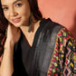 InWeave Black Mandarin Patola Kurta Set - Swadesiicart
