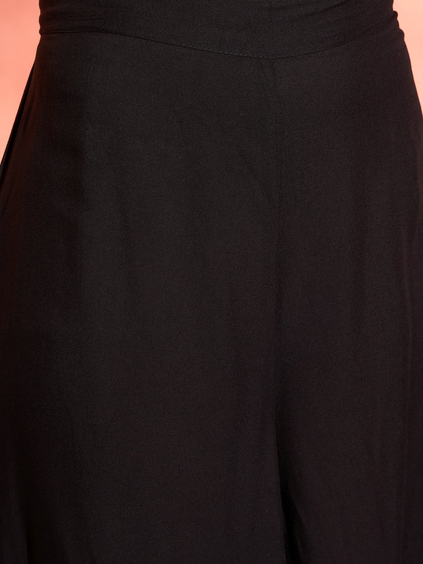 InWeave Black Mandarin Patola Kurta Set - Swadesiicart