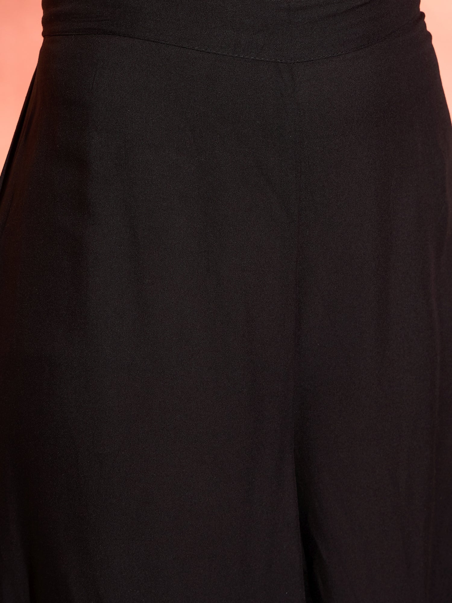 InWeave Black Mandarin Patola Kurta Set - Swadesiicart