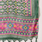 InWeave Dark Green Mandarin Patola Kurta Set - Swadesiicart