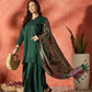 InWeave Dark Green Mandarin Patola Kurta Set - Swadesiicart
