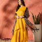 InWeave Mustard Mandarin Patola Kurta Set - Swadesiicart