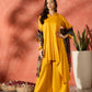 InWeave Mustard Mandarin Patola Kurta Set - Swadesiicart