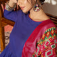 InWeave Ink Blue Anarkali Patola Kurta Set - Swadesiicart