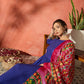 InWeave Ink Blue Anarkali Patola Kurta Set - Swadesiicart