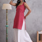 InWeave Maroon Kantha Cream Palazzo Set - Swadesiicart