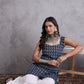 InWeave Black Kantha Cream Palazzo Set - Swadesiicart