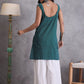 InWeave Emerald Green Kantha Cream Palazzo Set - Swadesiicart