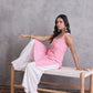 InWeave Pink Kantha Cream Palazzo Set - Swadesiicart