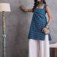 InWeave Blue Kantha Cream Palazzo Set - Swadesiicart