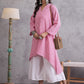 InWeave Pink Small Check Cream Palazzo Set - Swadesiicart