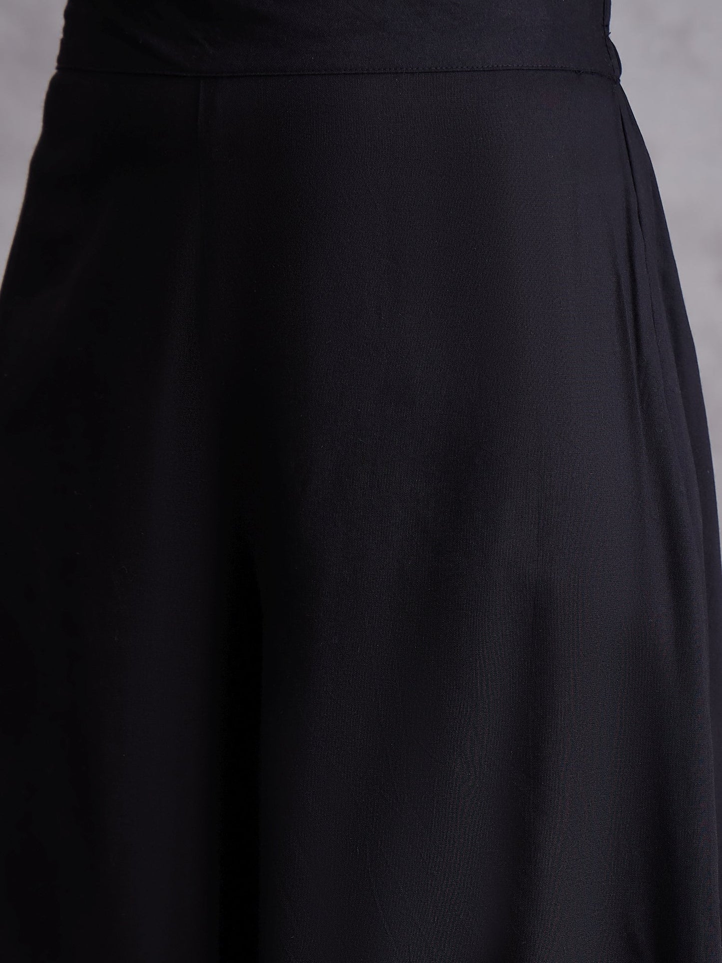 InWeave Black Small Check Black Palazzo Set - Swadesiicart
