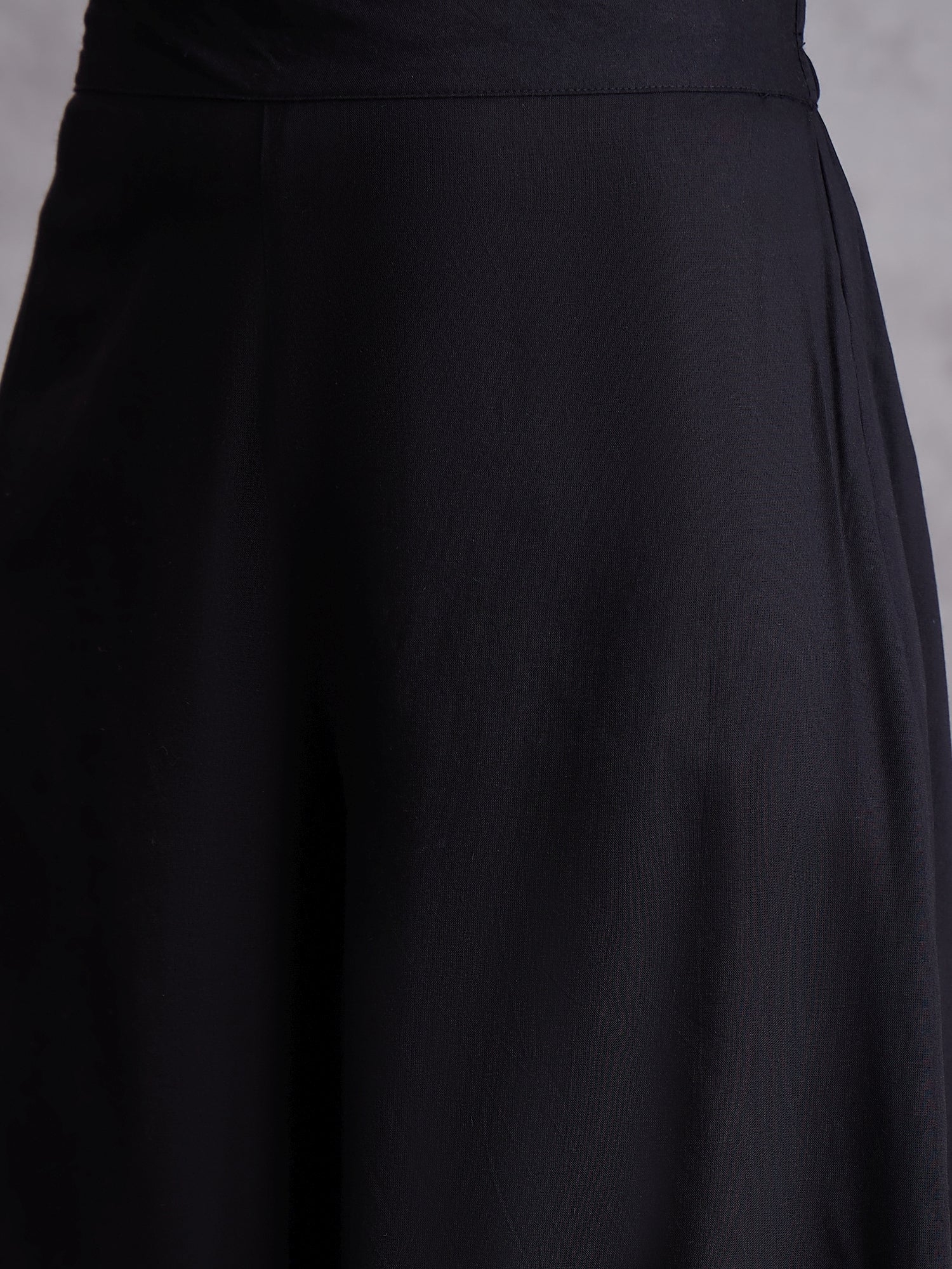 InWeave Black Small Check Black Palazzo Set - Swadesiicart