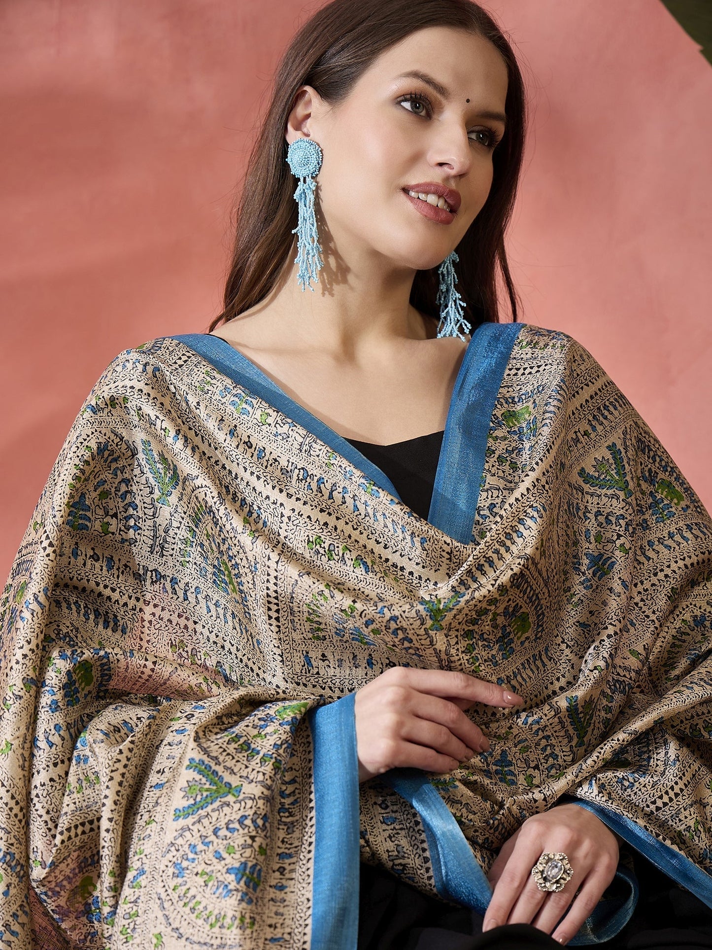 InWeave Black Sweetheart Kurta With Dupatta - Swadesiicart