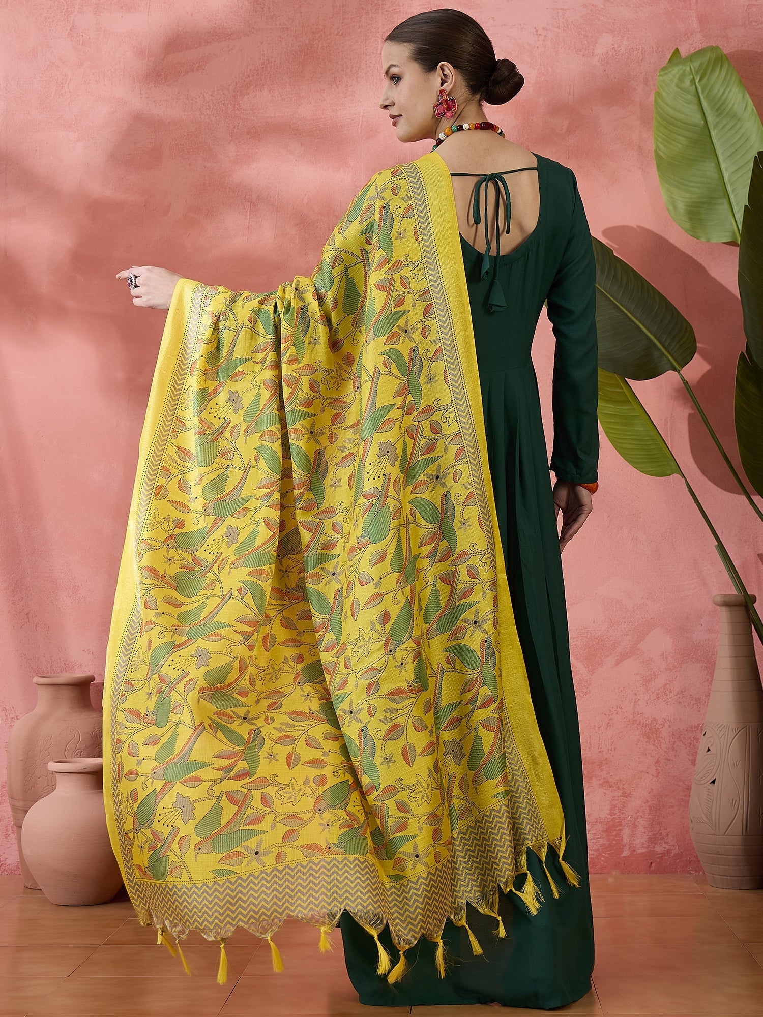 InWeave Green Sweetheart Kurta With Dupatta - Swadesiicart