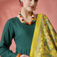 InWeave Green Sweetheart Kurta With Dupatta - Swadesiicart