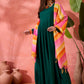 InWeave Green Sweetheart Kurta With Dupatta - Swadesiicart
