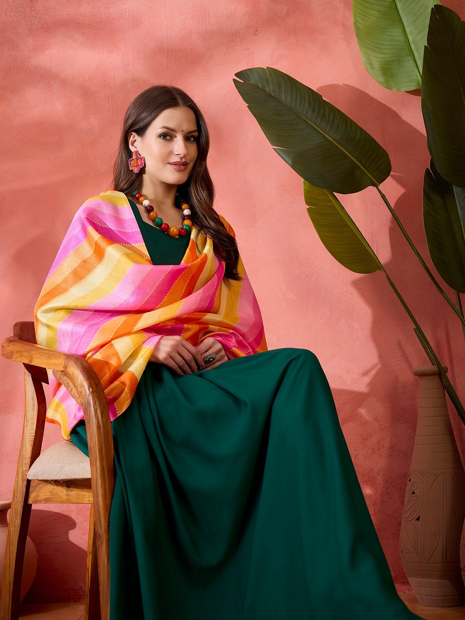 InWeave Green Sweetheart Kurta With Dupatta - Swadesiicart
