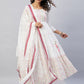 InWeave Women's Pink White Mirror Print Kurta With Dupatta - Swadesiicart