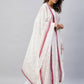InWeave Women's Pink White Mirror Print Kurta With Dupatta - Swadesiicart