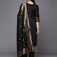 Ahalyaa Unstitched Black Dress Material | Swadesiicart