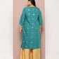 Sztori Plus Size Ethnic Motifs Printed Straight Kurta - Swadesiicart