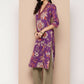 Ahalyaa Women's Traditional wear Kurta - Purple | Swadesiicart