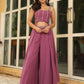 Janasya Lavender Georgette Embellished Co-Ords - Swadesiicart