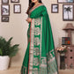 Joban Fashion Green Solid Banarasi Silk Sarees | Swadesiicart
