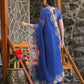 Tikhi Imli Blue Embroidered Organza Saree | Swadesiicart