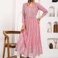 HERE&NOW Women Chikankari Embroidered Thread Work Georgette Anarkali Kurta | Swadesiicart
