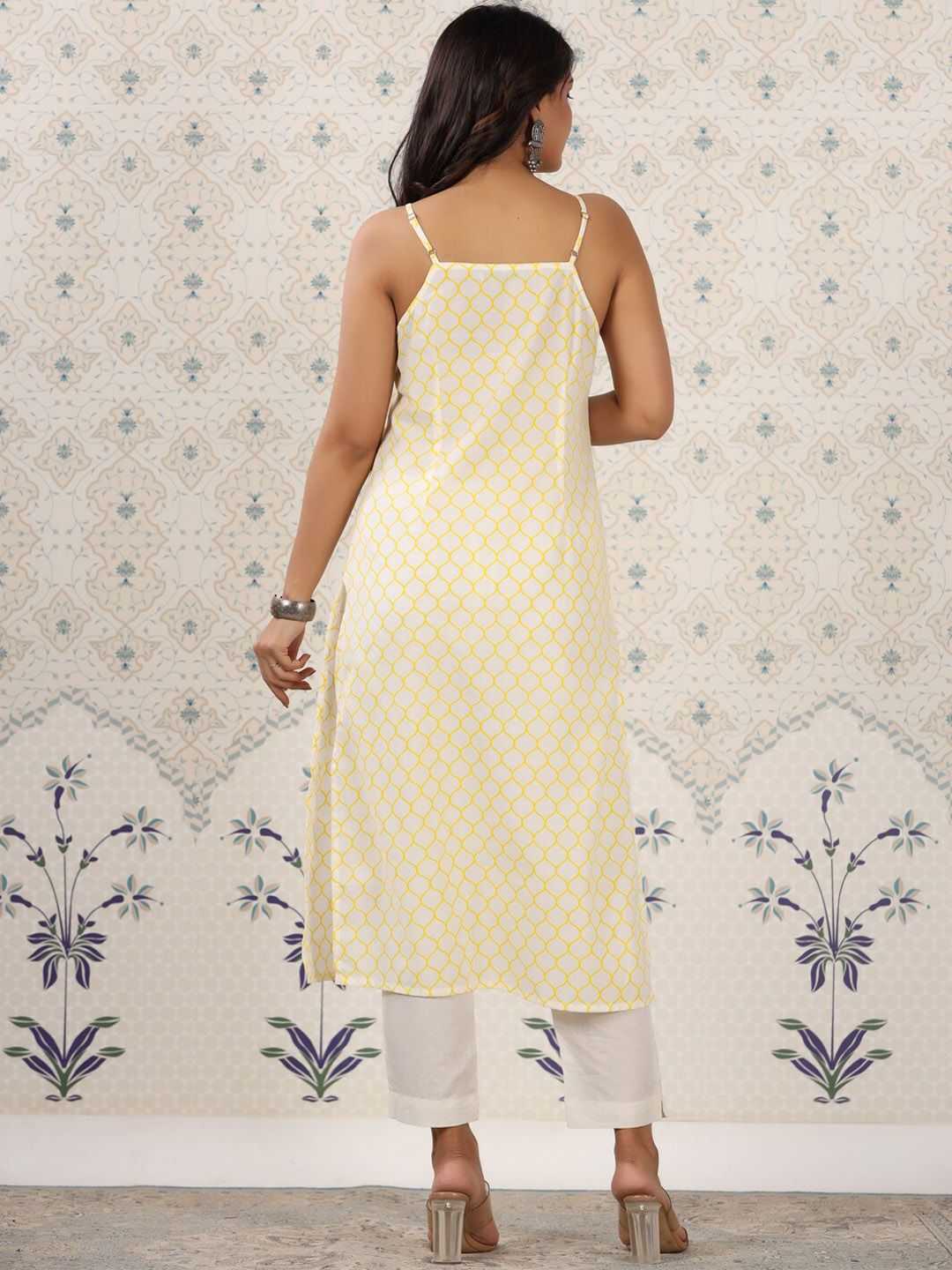 Ode by House of Pataudi Geometric Printed Pure Cotton Kurta - Swadesiicart