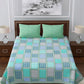 LIVING ROOTS Blue & Green Jaipur Printed 210 TC King Bedsheet with 2 Pillow Covers - Swadesiicart