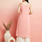 Aks Geometric Mirror Work Straight Kurta