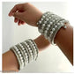 Tehzeeb Creations Women's Latest Spiral Pearl Bracelet - Swadesiicart