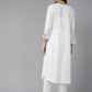 ADA Ethnic Motifs Embroidered Chikankari Cotton Kurta