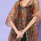 InWeave Black -Orange Organza Cape Set - Swadesiicart