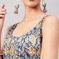 InWeave Women's Blue Kalamkari Straight Kurta Palazzo Set - Swadesiicart
