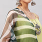 InWeave Women's Summer Yellow R Strappy Kurta Set With Green Leh Dupatta - Swadesiicart